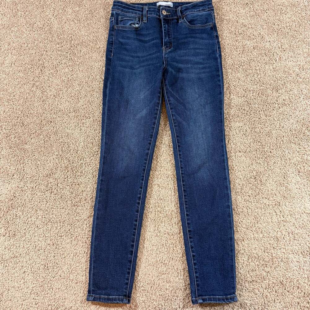 VERVET BY FLYING MONKEY Women's Skinny Jeans - Dark Blue Wash